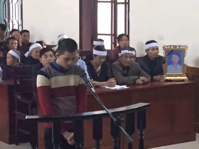 Bị cáo Nguyễn Quốc Dương tại phiên tòa. Bị cáo Nguyễn Quốc Dương tại phiên tòa.