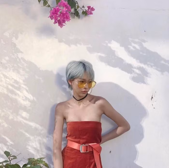 Hay thậm chí là màu xanh ghi vô cùng lạ mắt như thế này.