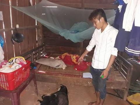 Hiện trường nơi xảy ra vụ việc tại nhà chị M.