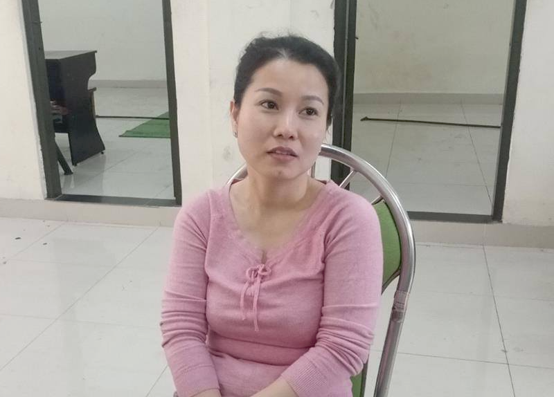 Đối tượng Uyên bị bắt giữ.