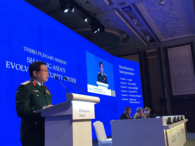 Bộ trưởng Quốc phòng Ngô Xuân Lịch phát biểu tại Đối thoại Shangri-La ngày 2-6