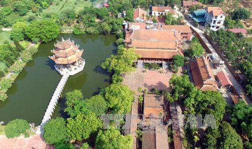 Quang cảnh chùa Nôm nhìn từ trên cao. Ảnh: Phạm Kiên/TTXVN