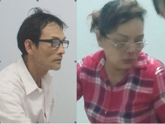 Cặp vợ chồng Dũng, Oanh tại cơ quan điều tra