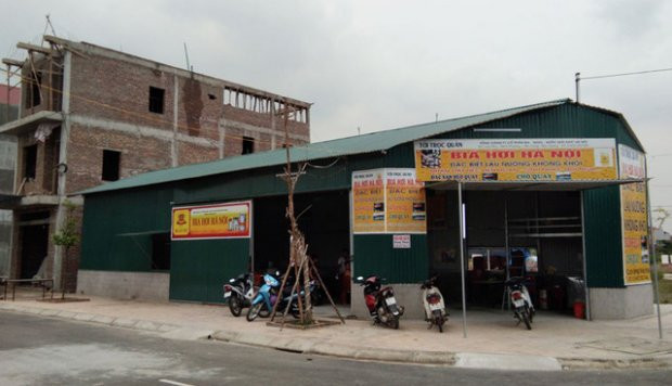 Quán bia nơi xảy ra sự việc.