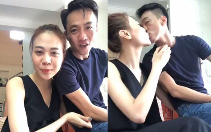 Trong suốt thời gian livestream, Cường Đô La liên tục âu yếm hôn Đàm Thu Trang một cách tự nhiên nhất trước màn hình. Trong suốt thời gian livestream, Cường Đô La liên tục âu yếm hôn Đàm Thu Trang một cách tự nhiên nhất trước màn hình.