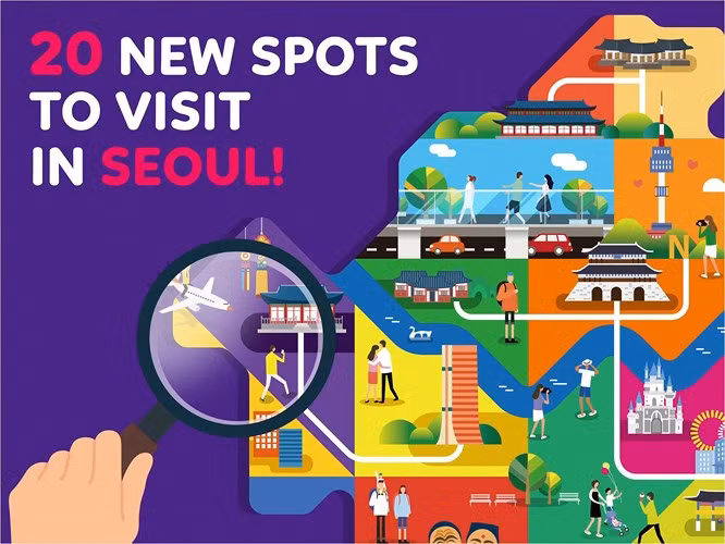 Từ năm 2017, Seoul đã khai trương 20 địa điểm du lịch mới với chủ đề "Tái sinh thành phố". Dưới đây là những địa điểm bạn nhất định phải check-in khi tới Seoul. Từ năm 2017, Seoul đã khai trương 20 địa điểm du lịch mới với chủ đề