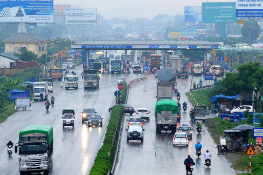 Trạm thu phí BOT trên Quốc lộ 5 thuộc địa bàn tỉnh Hưng Yên.