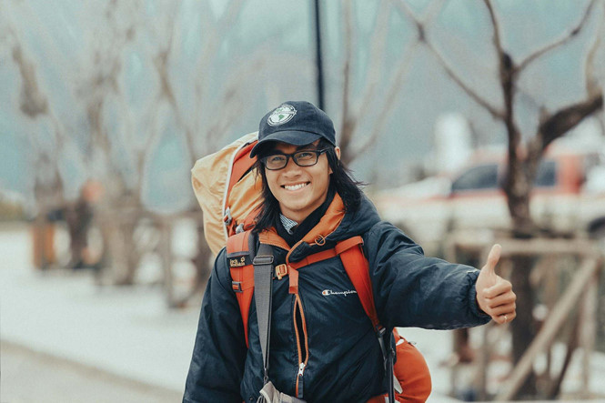 Lê Quang Long trong một chuyến đi