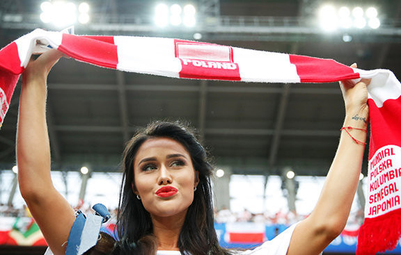 Fan nữ đến từ đất nước Ba Lan. Ảnh: TASS