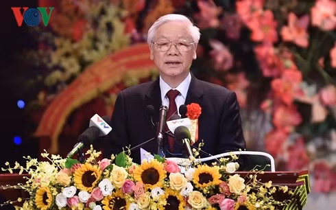 Tổng Bí thư Nguyễn Phú Trọng phát biểu tại lễ kỷ niệm