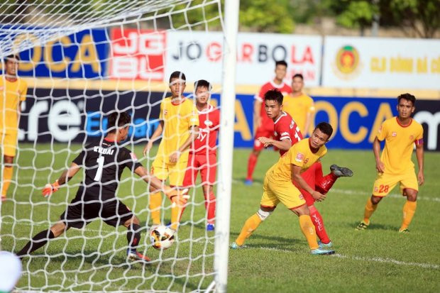 Trận đấu giữa Công an nhân dân và Viettel bị nghi dàn xếp tỷ số. Ảnh: VPF