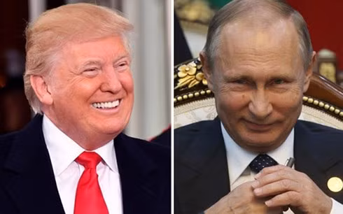 Tổng thống Mỹ Trump (trái) và Tổng thống Nga Putin. Ảnh: Daily Star.