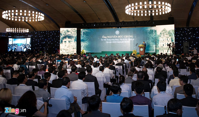 Khoảng 900 doanh nghiệp đã tham dự Hội nghị "Hà Nội 2018 - hợp tác đầu tư và phát triển". Ảnh: Việt Linh.  Khoảng 900 doanh nghiệp đã tham dự Hội nghị