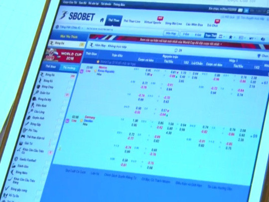 Tuấn dùng tài khoản cá nhân đặt cược với nhà cái. Ảnh: Công an cung cấp