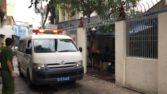 Công an có mặt ở hiện trường. 