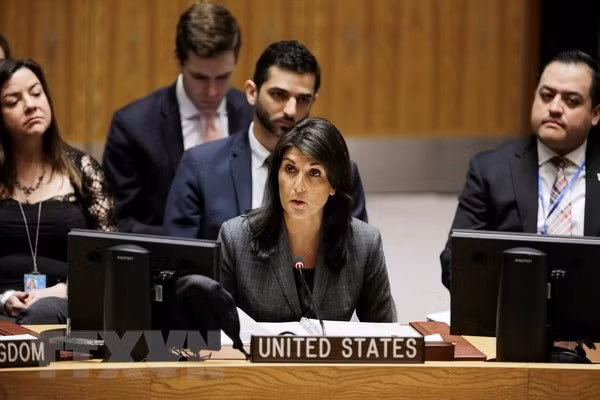 Đại sứ Mỹ tại Liên hợp quốc Nikki Haley.