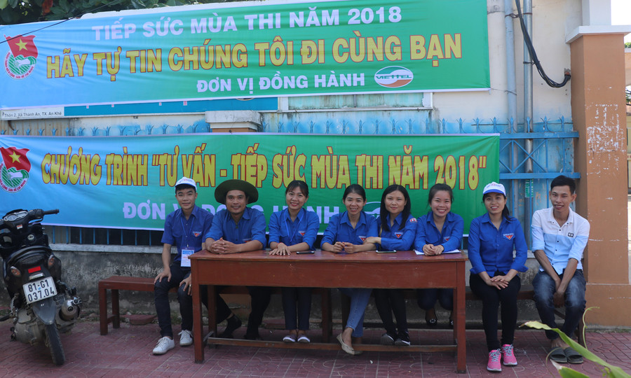 Đoàn viên, thanh niên An Khê sắn sàng tiếp sức mùa thi năm 2018. Ảnh: N.M