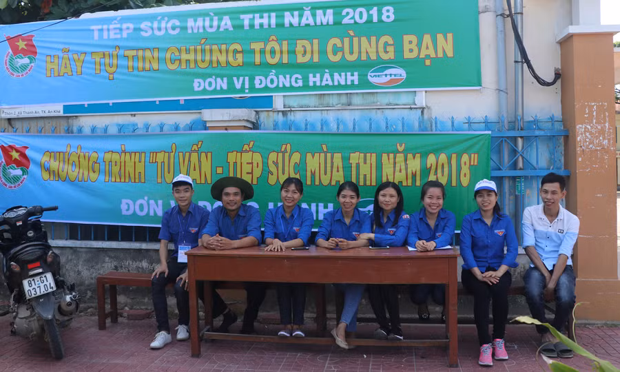 Đoàn viên, thanh niên An Khê sắn sàng tiếp sức mùa thi năm 2018. Ảnh: N.M