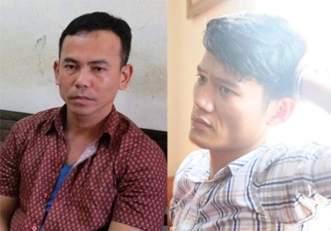 Hai đối tượng Ngạn và Thắng tại CQĐT.