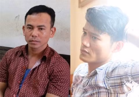 Hai đối tượng Ngạn và Thắng tại CQĐT.