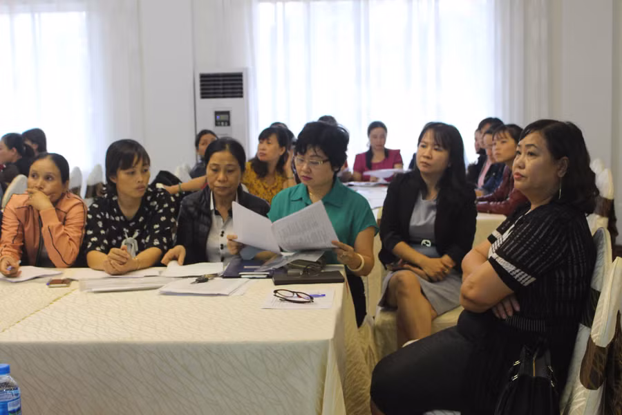 Quang cảnh buổi tập huấn. Ảnh: N.G