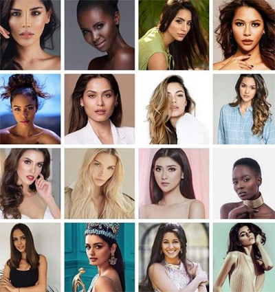 16 người đẹp của Miss Grand Slam 2017.