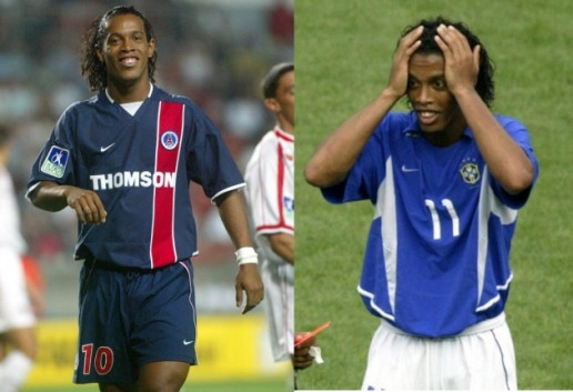 Ronaldinho và chức vô địch World Cup 2002 sau khi chuyển đến PSG. Ronaldinho và chức vô địch World Cup 2002 sau khi chuyển đến PSG.
