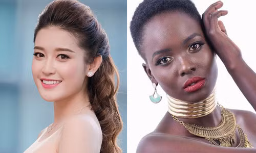 Huyền My và đối thủ Magline Jeruto.