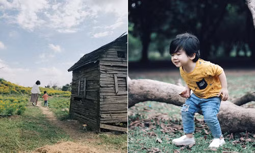 Các chuyến dã ngoại cuối tuần luôn khiến cậu con trai của chị Nhung háo hức. Ảnh: NVCC.