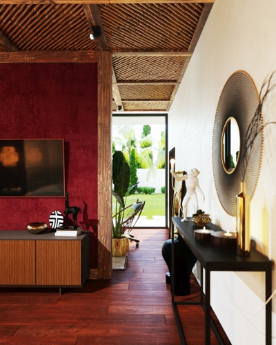 Chủ nhân là người rất thích sưu tầm các tác phẩm nghệ thuật nên trong nhà luôn hiện hữu những góc sưu tầm độc đáo.