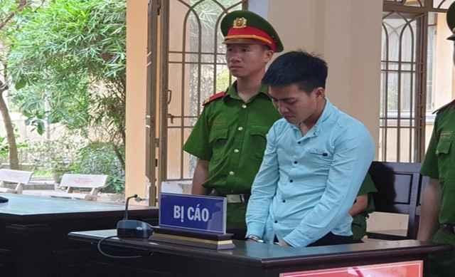 Bị cáo Quang tại phiên tòa