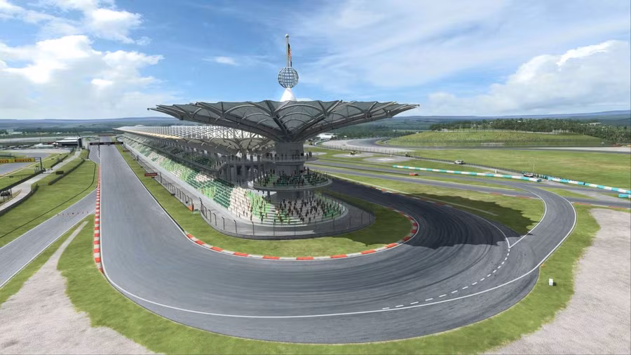 Sepang là đường đua nằm gần sân bay quốc tế Kuala Lumpur, Malaysia. Khai trương vào năm 1999, đường đua này được thiết kế bởi kiến trúc sư Hermann Tilke với sức chứa 130.000 khán giả cùng lúc. Đường đua tại đây có độ dài 5,5 km, cho phép các tay đua đạt tốc độ tối đa 300 km/h. Vào các mùa giải lớn như F1 Grand Prix hay MotoGP, Sepang được mệnh danh là “địa điểm nóng nhất” tại Kuala Lumpur. Ảnh: GT Planet.