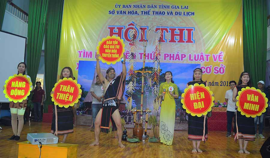 Phần thi của đội TP. Pleiku. Ảnh: Đ.Y