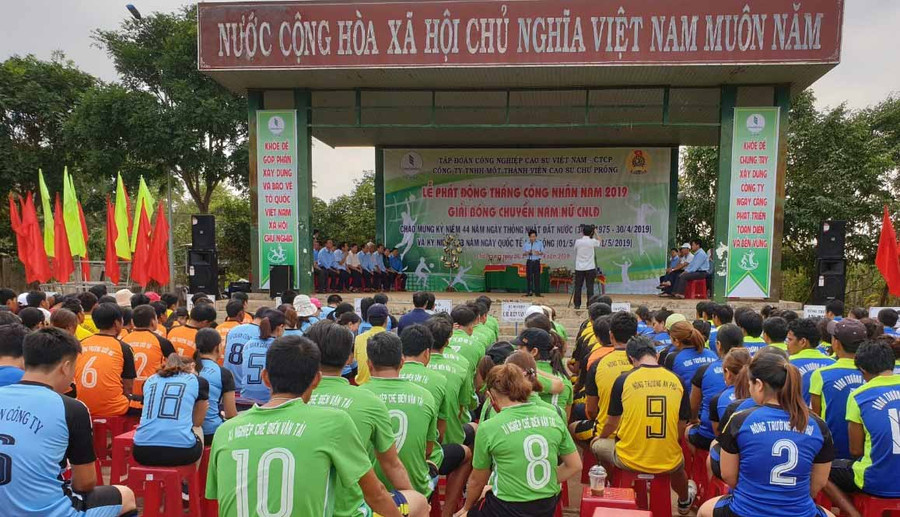  Quang cảnh Lễ phát động Tháng Công nhân. Ảnh: Đinh Yến