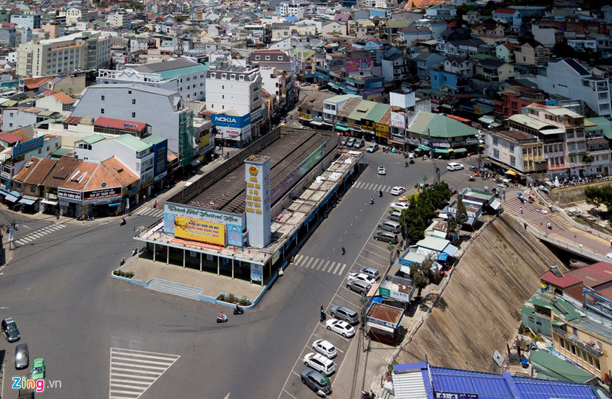 Khu Hòa Bình nhìn từ trên cao. Ảnh: Lê Quân.