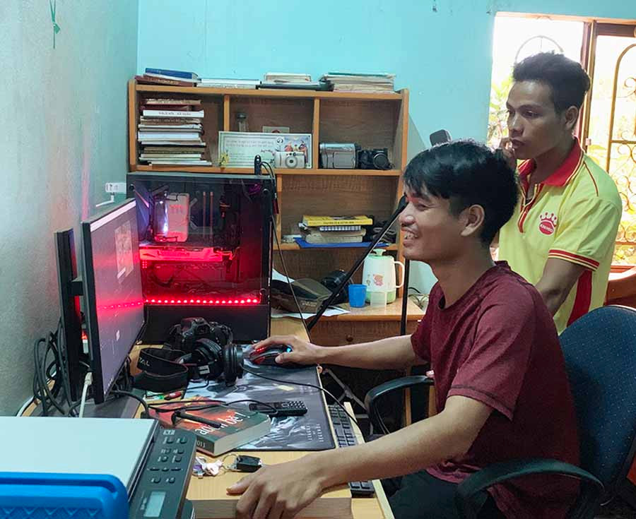 Nơi làm việc của Y Pyiu. Ảnh: P.V