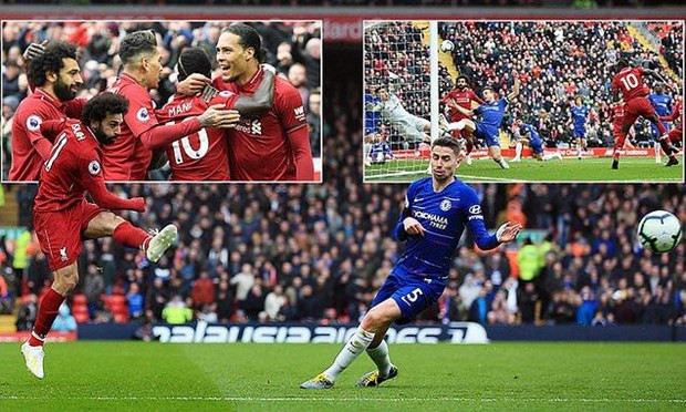 Liverpool giành trọn 3 điểm trước Chelsea. (Nguồn: Daily Mail) Liverpool giành trọn 3 điểm trước Chelsea. (Nguồn: Daily Mail)