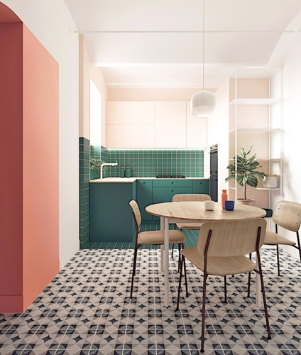 Khác với phòng khách bếp nấu được trang trí bằng những gam màu tươi trẻ như xanh lá cây, hồng, hồng pastel. Khác với phòng khách bếp nấu được trang trí bằng những gam màu tươi trẻ như xanh lá cây, hồng, hồng pastel.