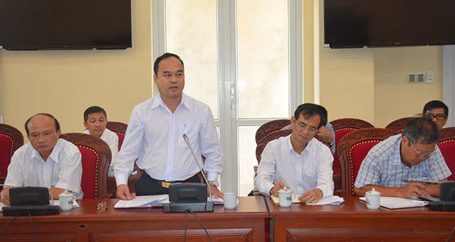 Chánh Thanh tra tỉnh nêu giải pháp để làm tốt công tác phòng, chống tham nhũng, lãng phí. Ảnh: V.H