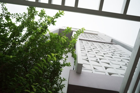  Nhìn bên ngoài nhà có vẻ hẹp, dài và cao không có cửa ở hai bên, điển hình cho những ngôi nhà ở trung tâm thành phố.