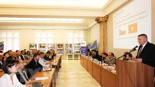 Hội thảo kinh tế Việt Nam-Cộng hòa Séc 2018. (Ảnh: Hồng Kỳ/TTXVN)