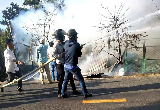 Hiện trường vụ hỏa hoạn