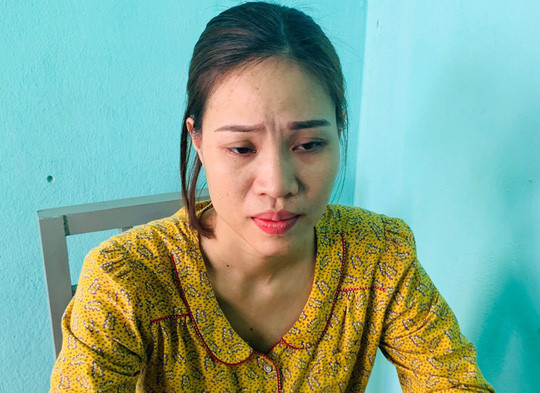 Đỗ Thị Sen thời điểm Công an Thanh Hóa bắt quả tang khi đang chuẩn bị lừa đưa 2 phụ nữ sang Trung Quốc