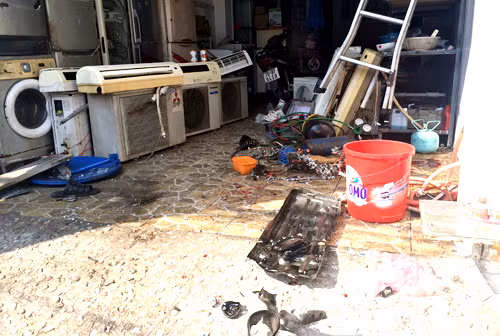 Hiện trường vụ nổ.