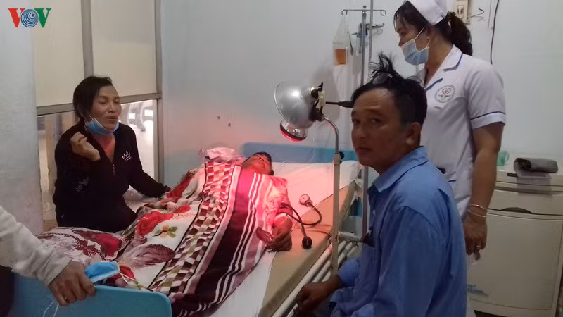 Một bệnh nhân đang điều trị tại bệnh viện.