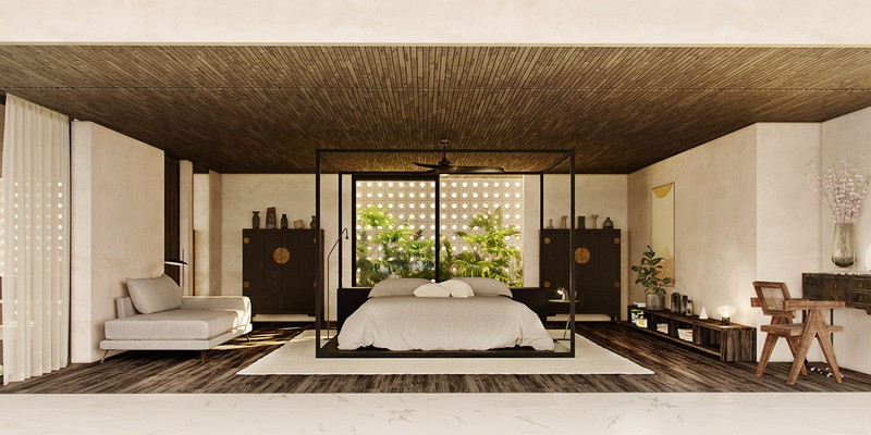 Trần ốp bằng tre giúp điều chỉnh nhiệt độ trong phòng luôn ổn định, tạo cảm giác dễ chịu cho người sử dụng.