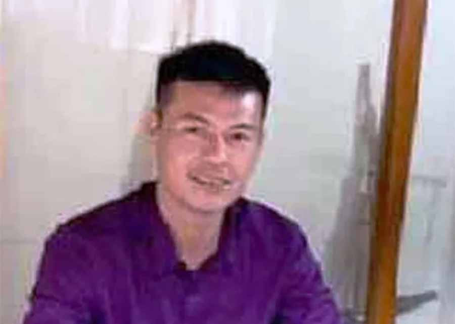  Lý Đình Vũ được xem là kẻ chủ mưu đổ dầu thải xuống nguồn nước sông Đà đã ra cơ quan công an đầu thú - Ảnh công an cung cấp