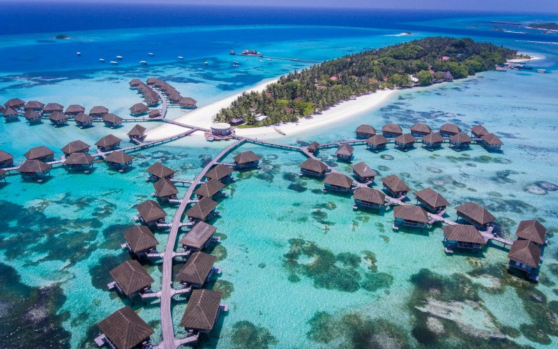 Những căn nhà trên biển Maldives