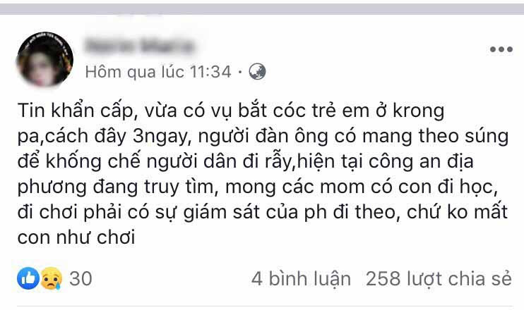 Thông tin chị N. đăng tải đã gây hoang mang dư luận. Ảnh: Văn Ngọc