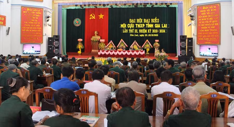 Toàn cảnh Đại hội Hội Cựu TNXP tỉnh lần thứ III. Ảnh: Phan Lài